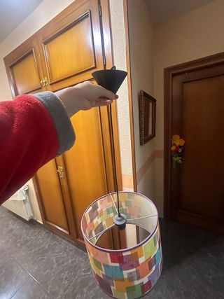 Pantalla de lámpara de papel multicolor