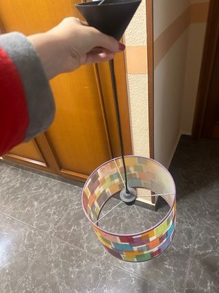 Pantalla de lámpara de papel multicolor