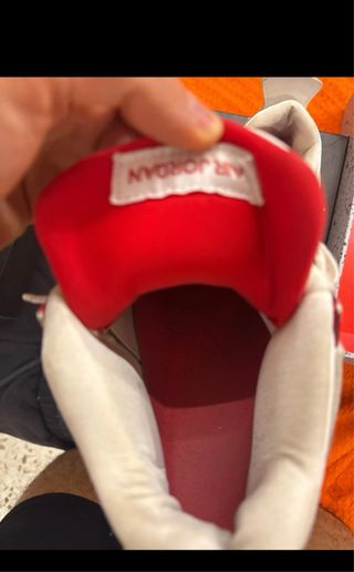 Air Jordan 4 Bianche e Rosse Tg 42