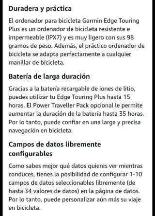 Garmin Edge Touring Plus GPS Ciclismo