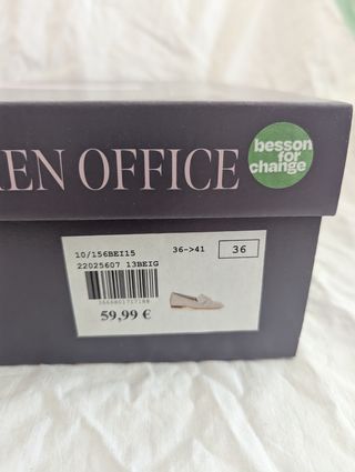 Mocasines Mujer WOMEN OFFICE Talla 36 Blancos