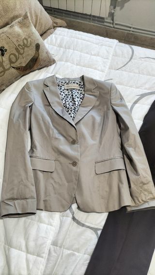 Traje Purificación García Talla 40 Beige