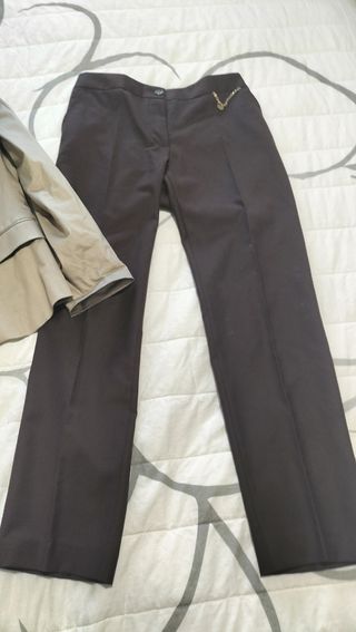 Traje Purificación García Talla 40 Beige