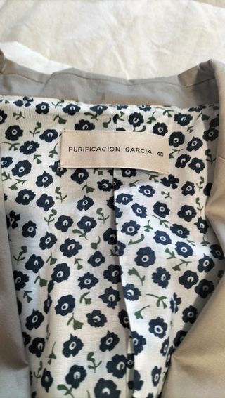 Traje Purificación García Talla 40 Beige