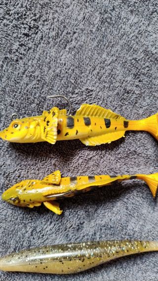 Set 5 esche artificiali da pesca in gel