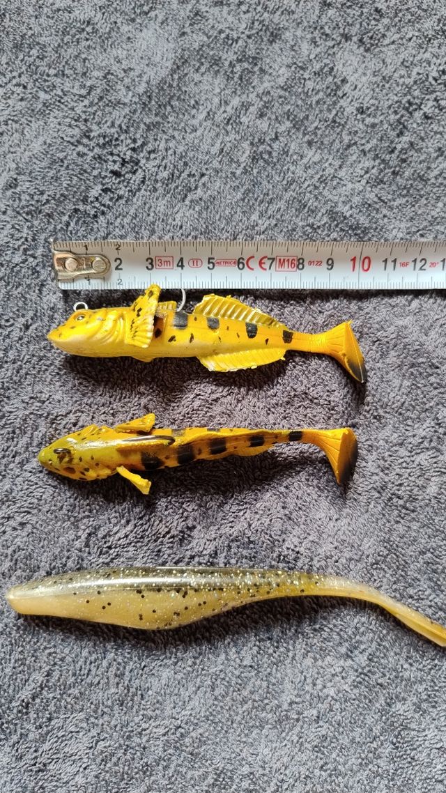 Set 5 esche artificiali da pesca in gel