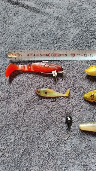 Set 5 esche artificiali da pesca in gel