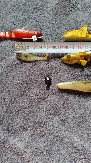 Set 5 esche artificiali da pesca in gel