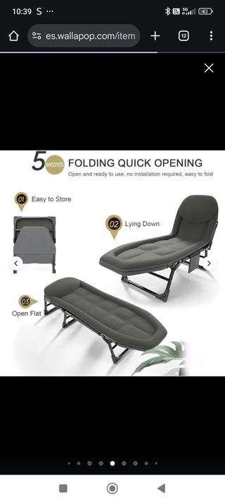 Cama plegable camping