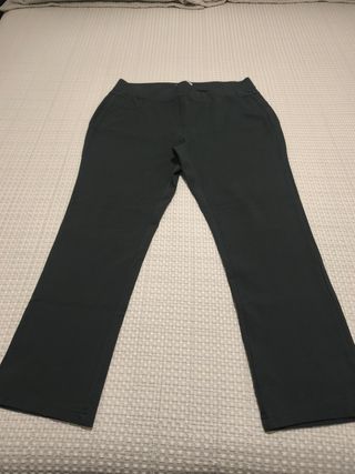 Pantalón de Punto Roma verde oscuro talla G amplia
