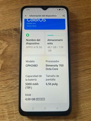 OPPO A78 128GB Nero
