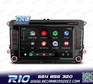 RADIO GPS ANDROID 13 PARA VOLKSWAGEN VW SEAT SKODA TOURAN 7"