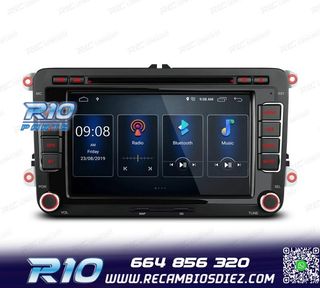 RADIO GPS ANDROID 13 PARA VOLKSWAGEN VW SEAT SKODA TOURAN 7"