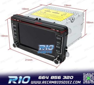 RADIO GPS ANDROID 13 PARA VOLKSWAGEN VW SEAT SKODA TOURAN 7"