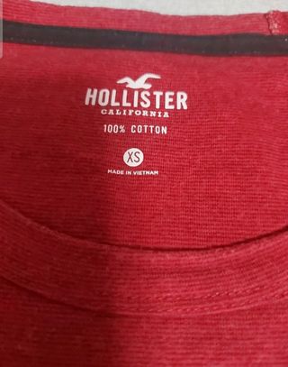 Camiseta Hollister Roja Chico