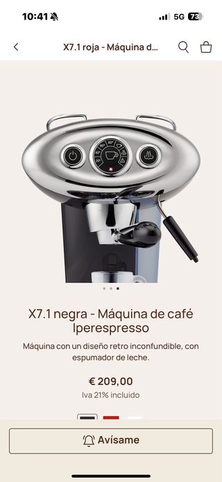 Cafetera ILLY  X7.1 Negra Iperespresso