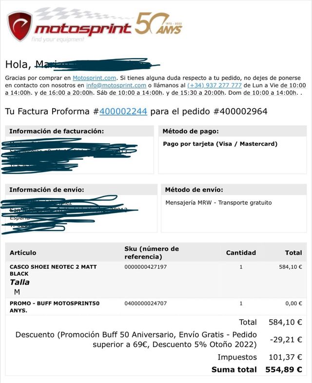 Casco Shoei Moto Talla M Negro