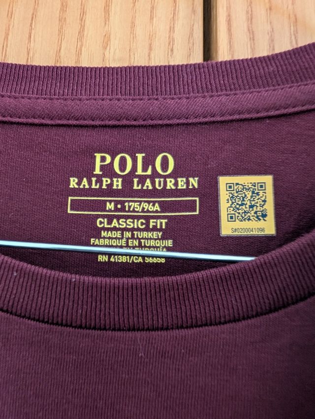 Maglietta Polo Ralph Lauren bordeaux Taglia M 