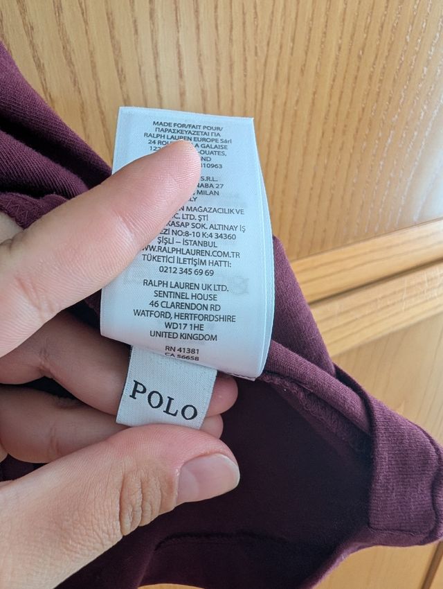 Maglietta Polo Ralph Lauren bordeaux Taglia M 