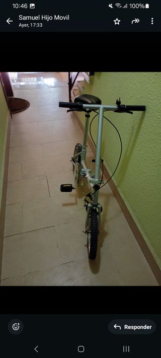 Bicicleta Plegable Plata