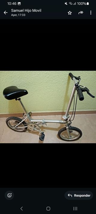 Bicicleta Plegable Plata