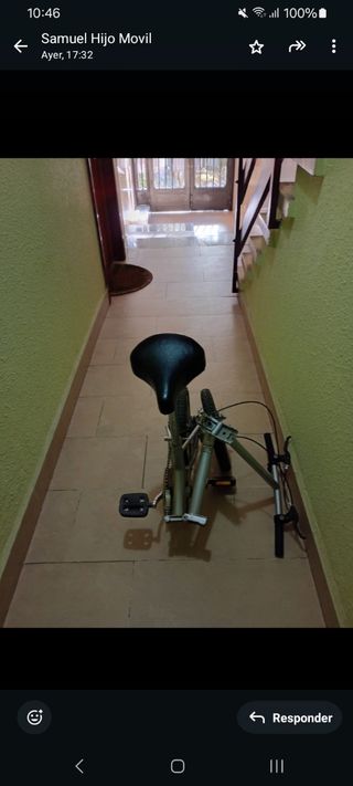 Bicicleta Plegable Plata