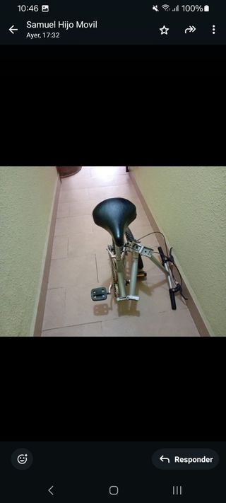 Bicicleta Plegable Plata