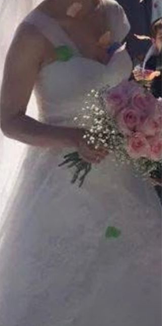 Vestido de Novia Rosa Clará Encaje Blanco
