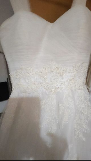 Vestido de Novia Rosa Clará Encaje Blanco