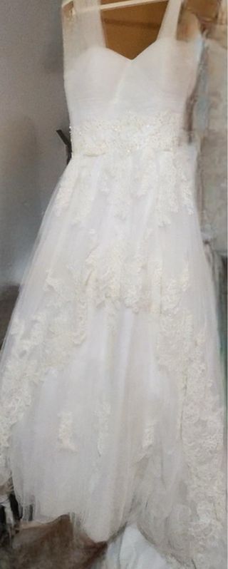 Vestido de Novia Rosa Clará Encaje Blanco