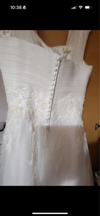 Vestido de Novia Rosa Clará Encaje Blanco