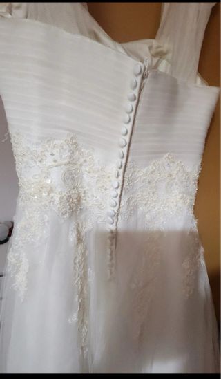 Vestido de Novia Rosa Clará Encaje Blanco