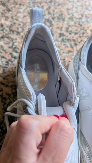 Michael Kors Zapatillas Mujer Blancas y Plateadas