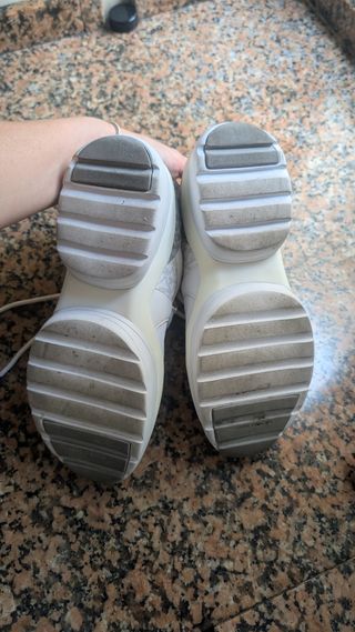 Michael Kors Zapatillas Mujer Blancas y Plateadas