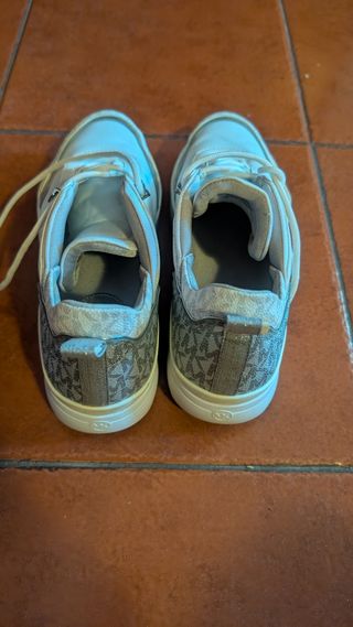 Michael Kors Zapatillas Mujer Blancas y Plateadas