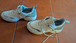 Michael Kors Zapatillas Mujer Blancas y Plateadas