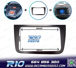 MARCO GRIS RADIO 2-DIN PARA SEAT ALTEA TOLEDO