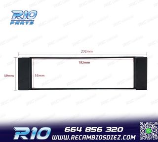 MARCO NEGRO RADIO 1-DIN PARA AUDI A3 8L A6 4B SEAT LEON TOLE