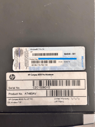 HP Compaq 6005 Pro, NO RAM/HDD - Funzionante