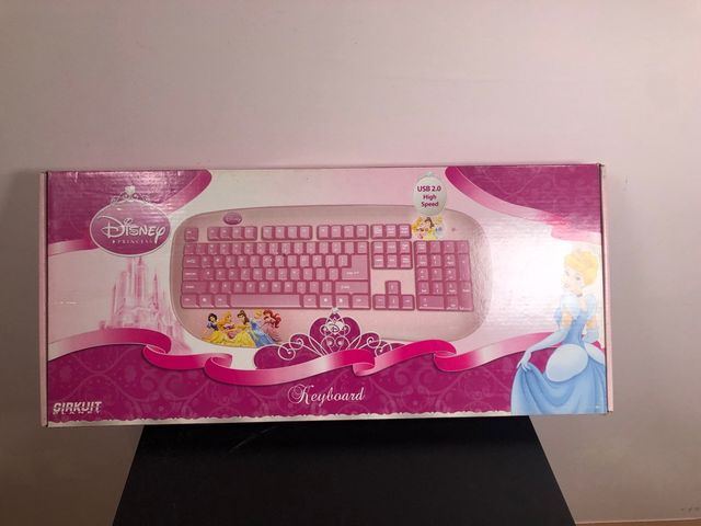 Teclado Princesas Disney Rosa USB 2.0