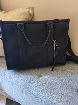 Bolso Tote Grande Negro Stradivarius