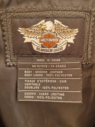 Chaleco Harley-Davidson de Cuero Negro