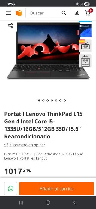 Lenovo ThinkPad L15 Gen 4  i5-1335U/16GB/512Gb SSD