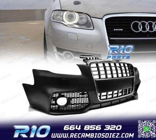 PARAGOLPES DELANTERO AUDI A4 B7 04-08 LOOK S LINE CROMO NEGR