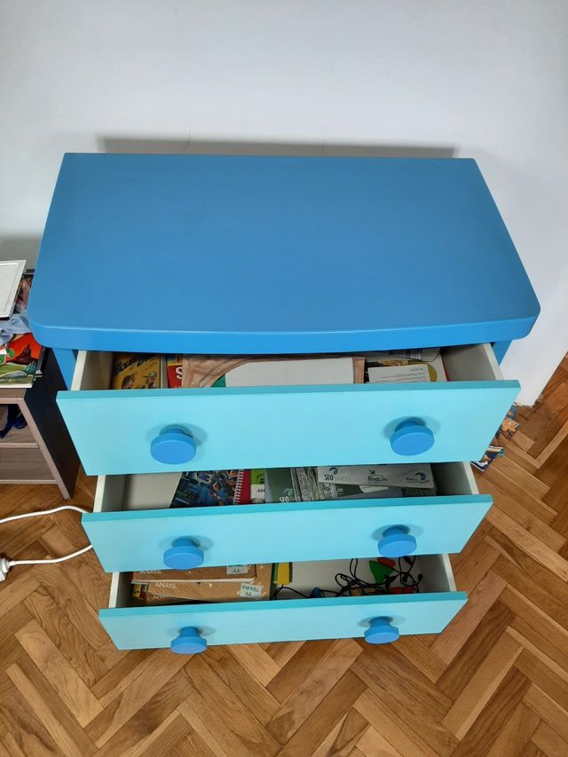 Cómoda infantil Mammut Ikea azul