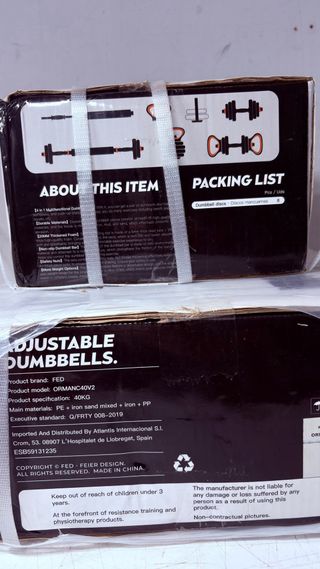 : Kit Mancuernas Ajustables Fed 40kg