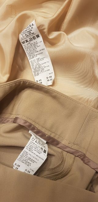 Traje pantalón Tintoreto camel.