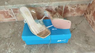Sandalias altas Laura U. doradas talla 38