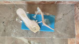 Sandalias altas Laura U. doradas talla 38