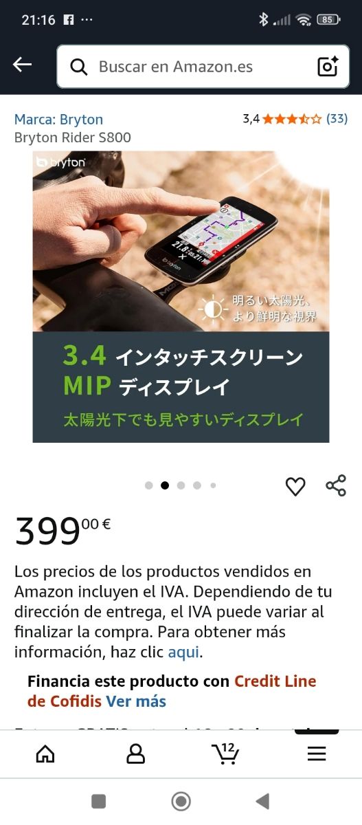 Bryton Rider S800 Ciclocomputador GPS